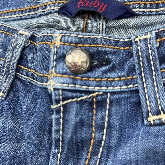 Ariat Ruby Jeans distressed hem boho pockets - Picture 10 of 14